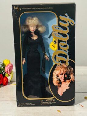 Vintage 12" Dolly Parton in Black Dress 1996 Collector Series Doll